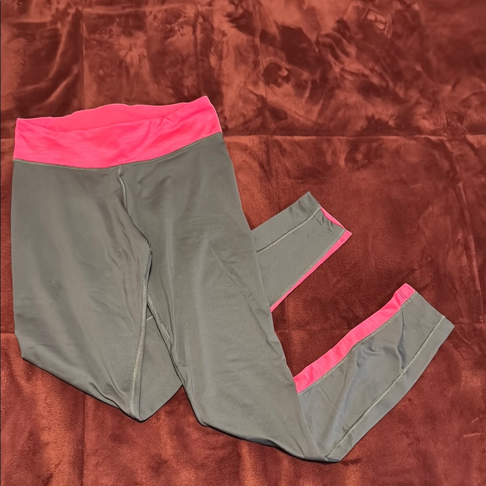 Under Armour Pink and Gray Athletic Leggings